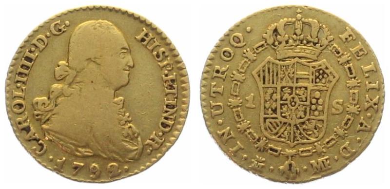 Spanien 1 Escudo 1792 - Carlos IV